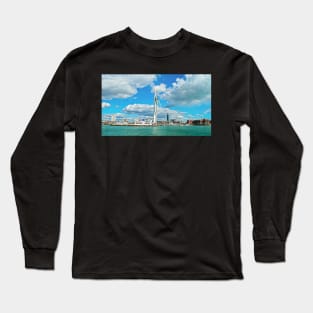 Spinnaker Tower panaromic view at Portsmouth Harbour Long Sleeve T-Shirt